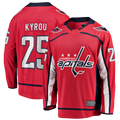 Jamed W.Capitals #25 Jordan Kyrou Red Home Breakaway Jerseys