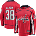 Jamed W.Capitals #38 Rasmus Sandin Red Home Breakaway Jerseys