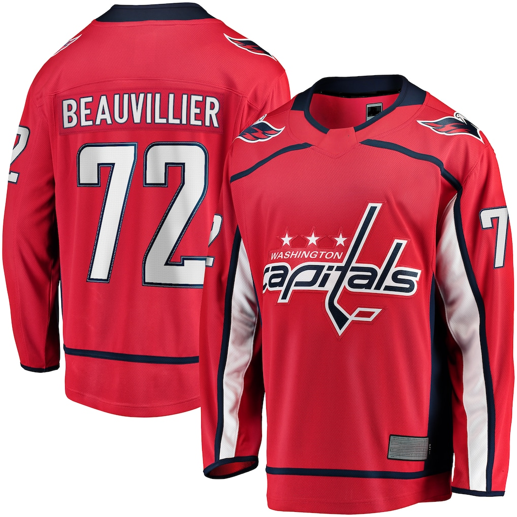 Jamed W.Capitals #72 Anthony Beauvillier Red Home Breakaway Jerseys
