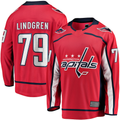Jamed W.Capitals #79 Charlie Lindgren Red Home Breakaway Player Jerseys