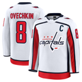 Jamed W.Capitals #8 Alexander Ovechkin White Away Premium Jerseys