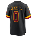 Jamed W.Commanders #0 Mike Sainristil Black Hail Raiser Alternate Game Stitched Jersey