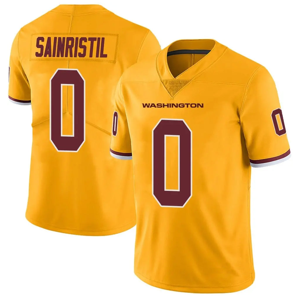 Jamed W.Commanders #0 Mike Sainristil Player Gold Vapor Limited Stitched Jerseys