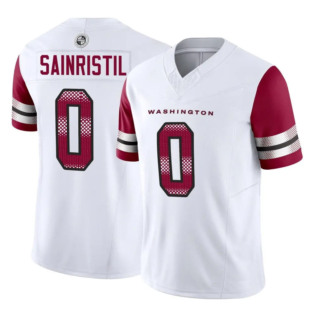Jamed W.Commanders #0 Mike Sainristil Player White Vapor F.U.S.E. Limited Stitched Jerseys