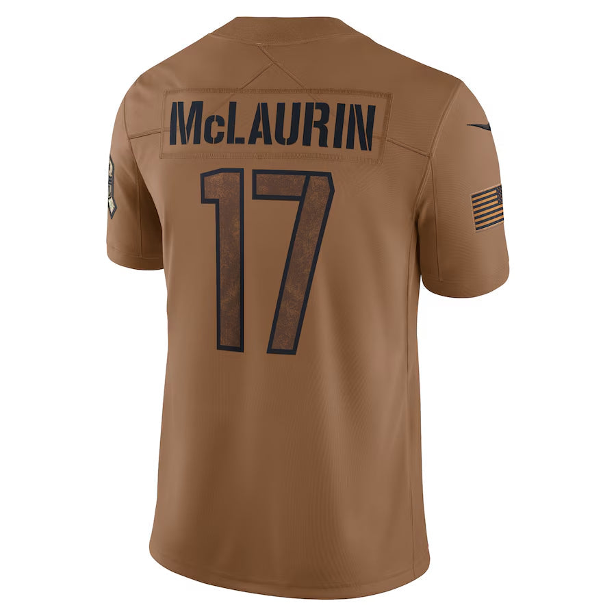 Jamed W.Commanders #17 Terry McLaurin Player Brown Salute To Service Limited Stitched Jerseys