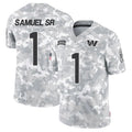 Jamed W.Commanders #1 Deebo Samuel Sr Player Arctic Camo Salute to Service Limited Football Jerseys