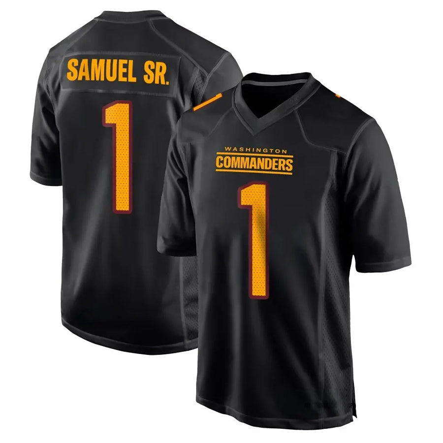 Jamed W.Commanders #1 Deebo Samuel Sr Player Black Fashion Game Football Jerseys