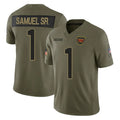 Jamed W.Commanders #1 Deebo Samuel Sr Player Olive Salute To Service Limited Stitched Jerseys