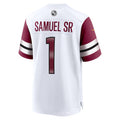 Jamed W.Commanders #1 Deebo Samuel Sr Player White Home Game Stitched Jerseys