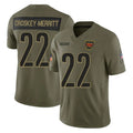 Jamed W.Commanders #22 Jacory Croskey-Merritt Player Olive Salute To Service Limited Stitched Jerseys