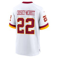Jamed W.Commanders #22 Jacory Croskey-Merritt Player White Home Game Stitched Jerseys