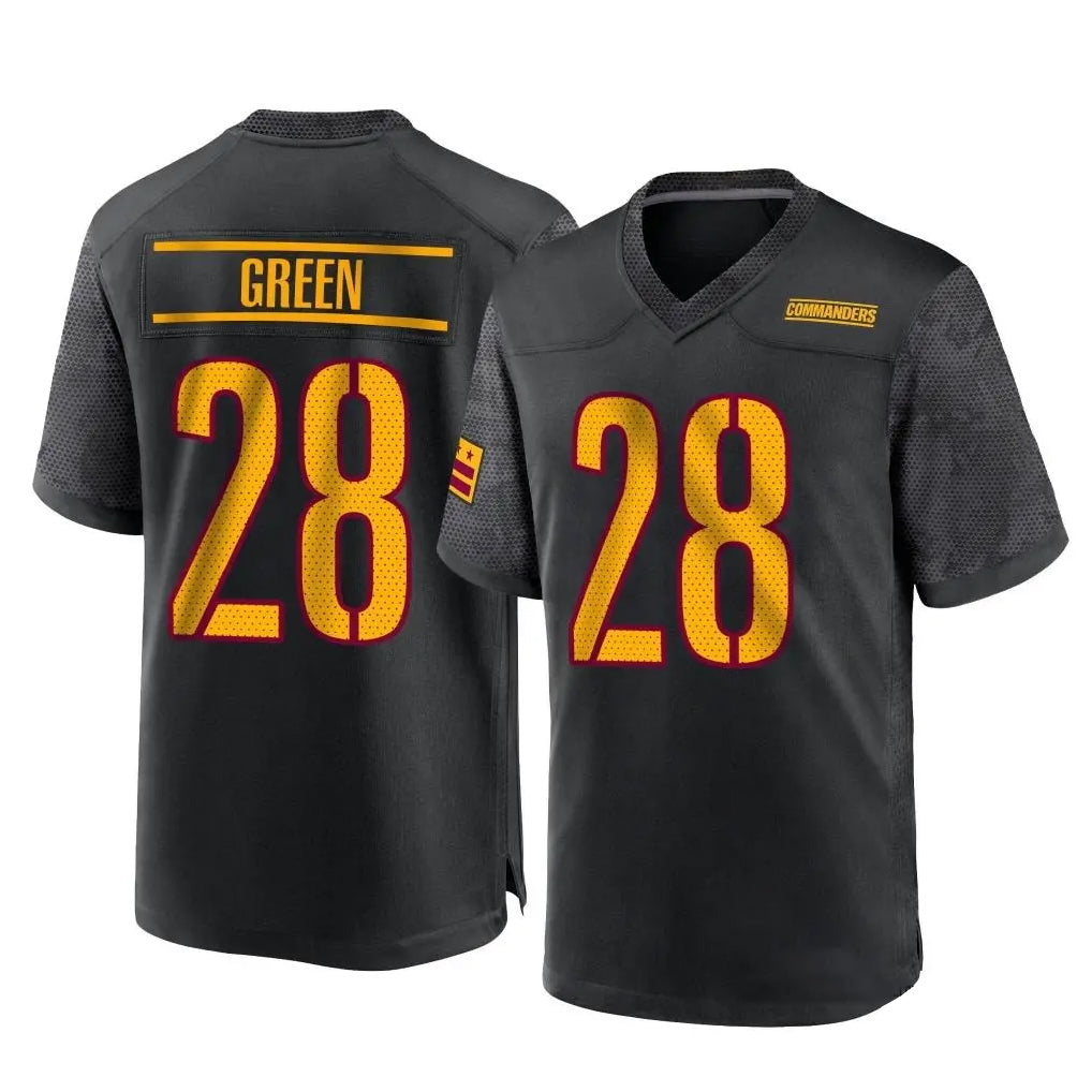 Jamed W.Commanders #28 Darrell Green Player Black Home Game Stitched Jerseys