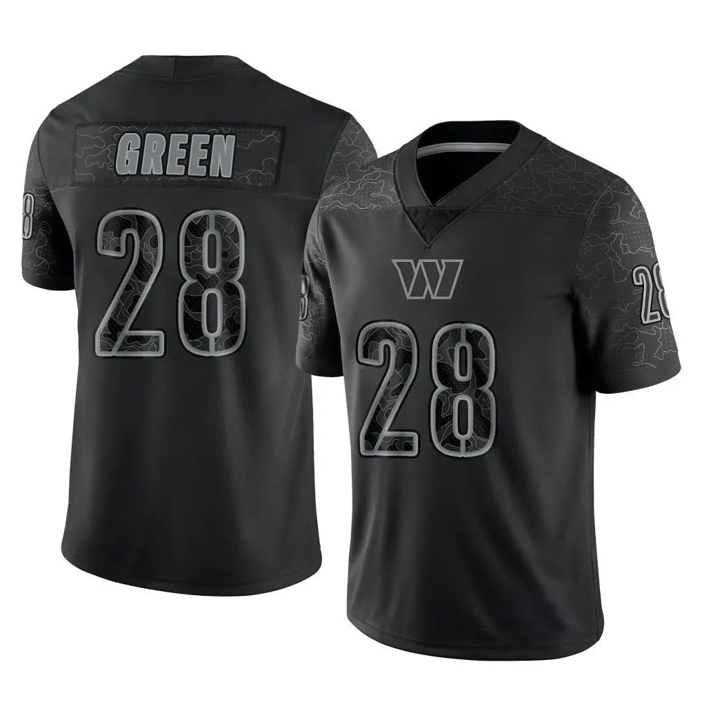 Jamed W.Commanders #28 Darrell Green Player Black RFLCTV Limited Stitched Jerseys