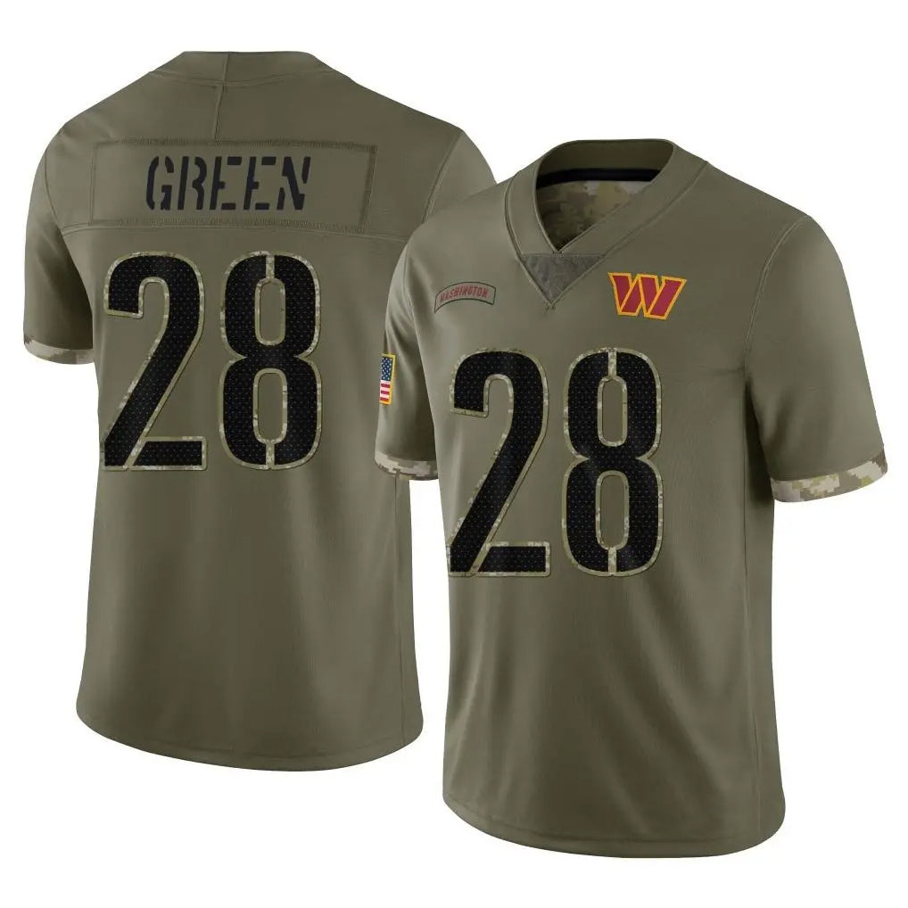 Jamed W.Commanders #28 Darrell Green Player  Salute To Service Olive Limited Stitched Jerseys