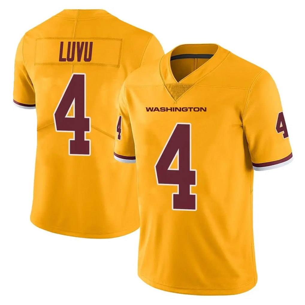 Jamed W.Commanders #4 Frankie Luvu Player Gold Vapor Limited Stitched Jerseys