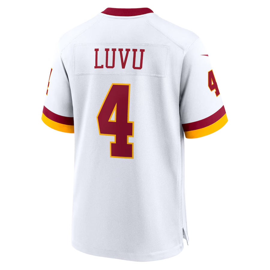 Jamed W.Commanders #4 Frankie Luvu Player White Game Football Jerseys
