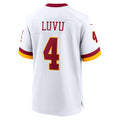 Jamed W.Commanders #4 Frankie Luvu Player White Game Football Jerseys