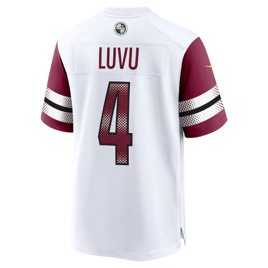 Jamed W.Commanders #4 Frankie Luvu Player White Home Game Football Jerseys