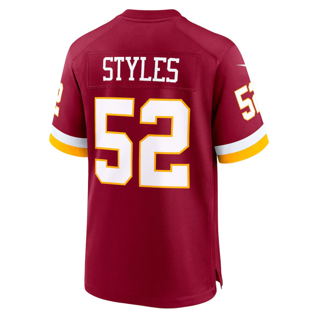 Jamed W.Commanders #52 Sonny Styles Burgundy 2026 Draft First Round Pick No. 7 Team Game Stitched Jerseys