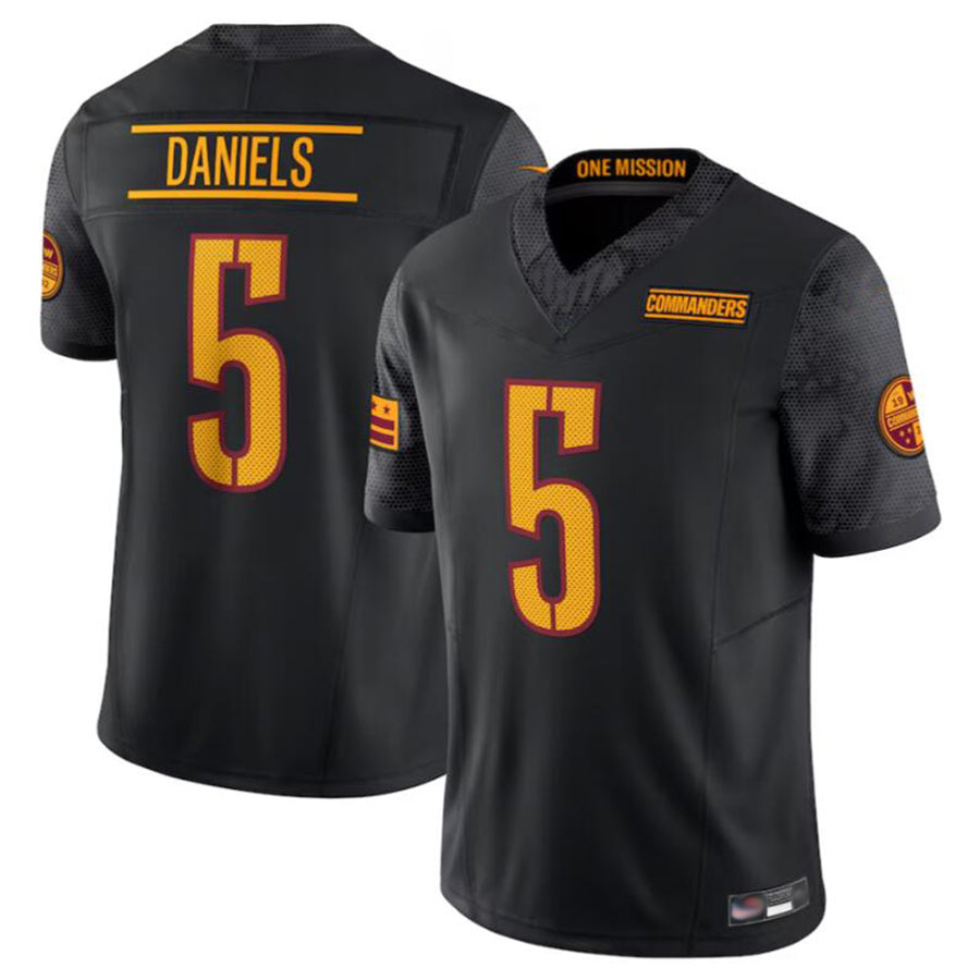 Jamed W.Commanders #5 Jayden Daniels Player Black Vapor F.U.S.E. Limited Stitched Jerseys