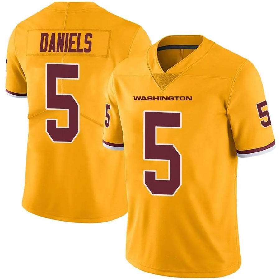 Jamed W.Commanders #5 Jayden Daniels Player Limited Gold Color Rush Stitched Jerseys