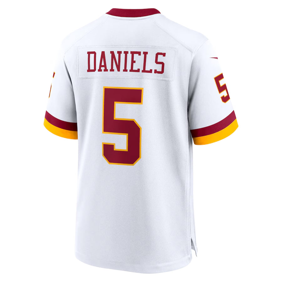 Jamed W.Commanders #5 Jayden Daniels Player White Home Game Stitched Jerseys