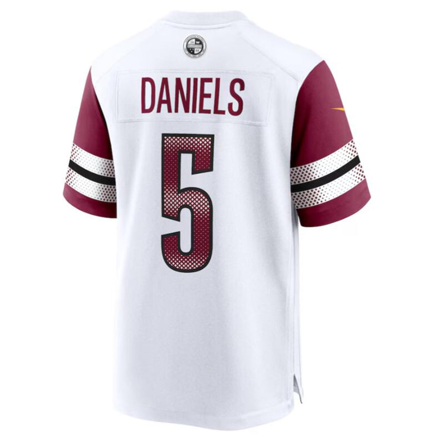 Jamed W.Commanders #5 Jayden Daniels White 2024 Draft First Round Pick Player Game Stitched Jersey