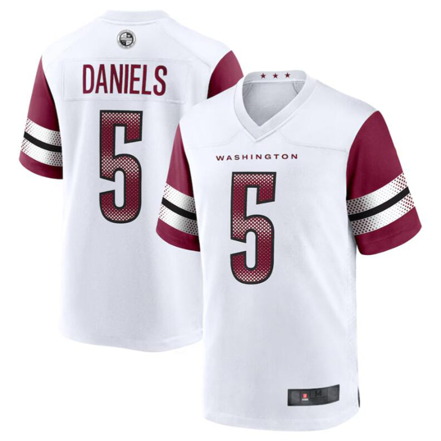 Jamed W.Commanders #5 Jayden Daniels White 2024 Draft First Round Pick Player Game Stitched Jerseys