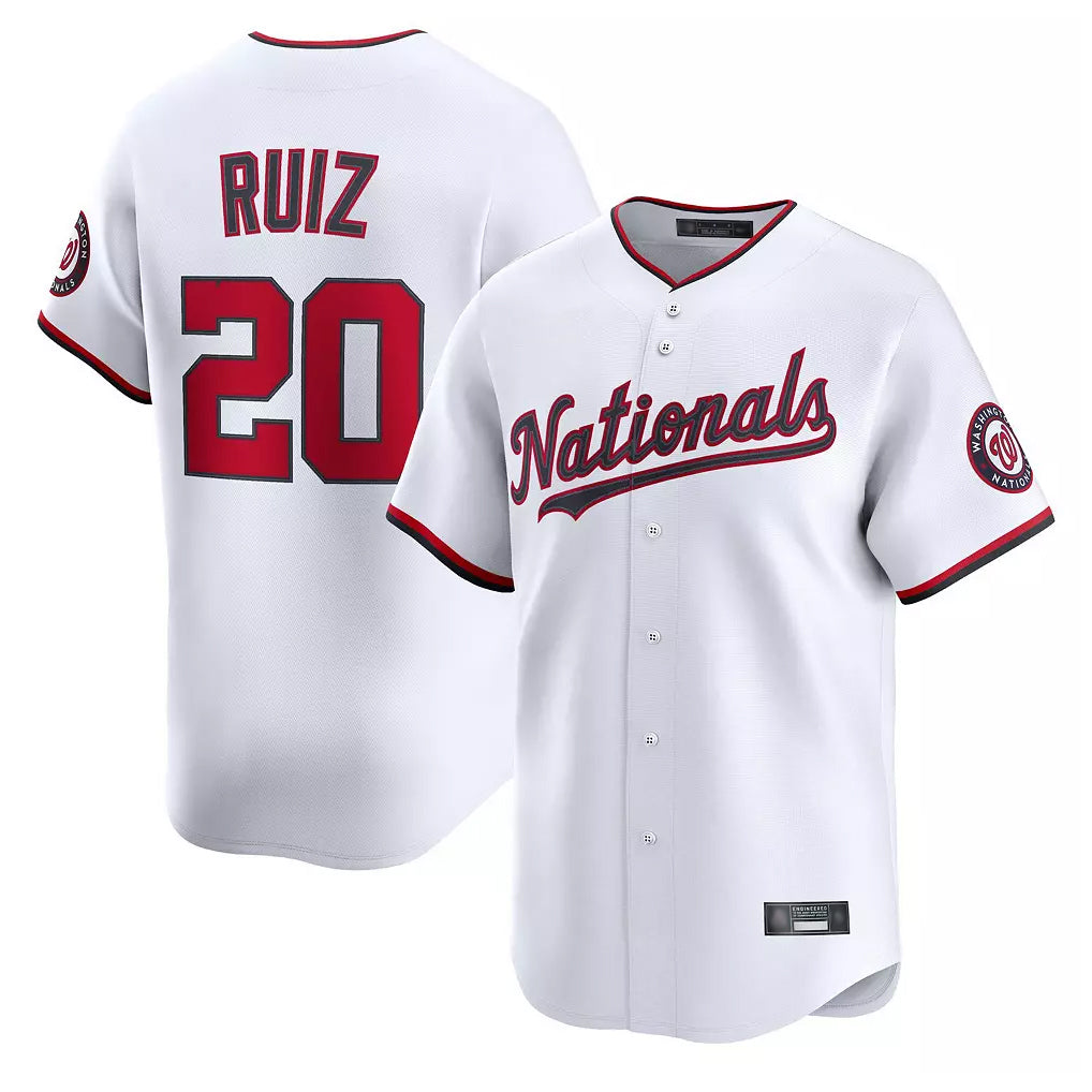Jamed W.Nationals #20 Keibert Ruiz Player White Home Alternate Limited Replica Jerseys