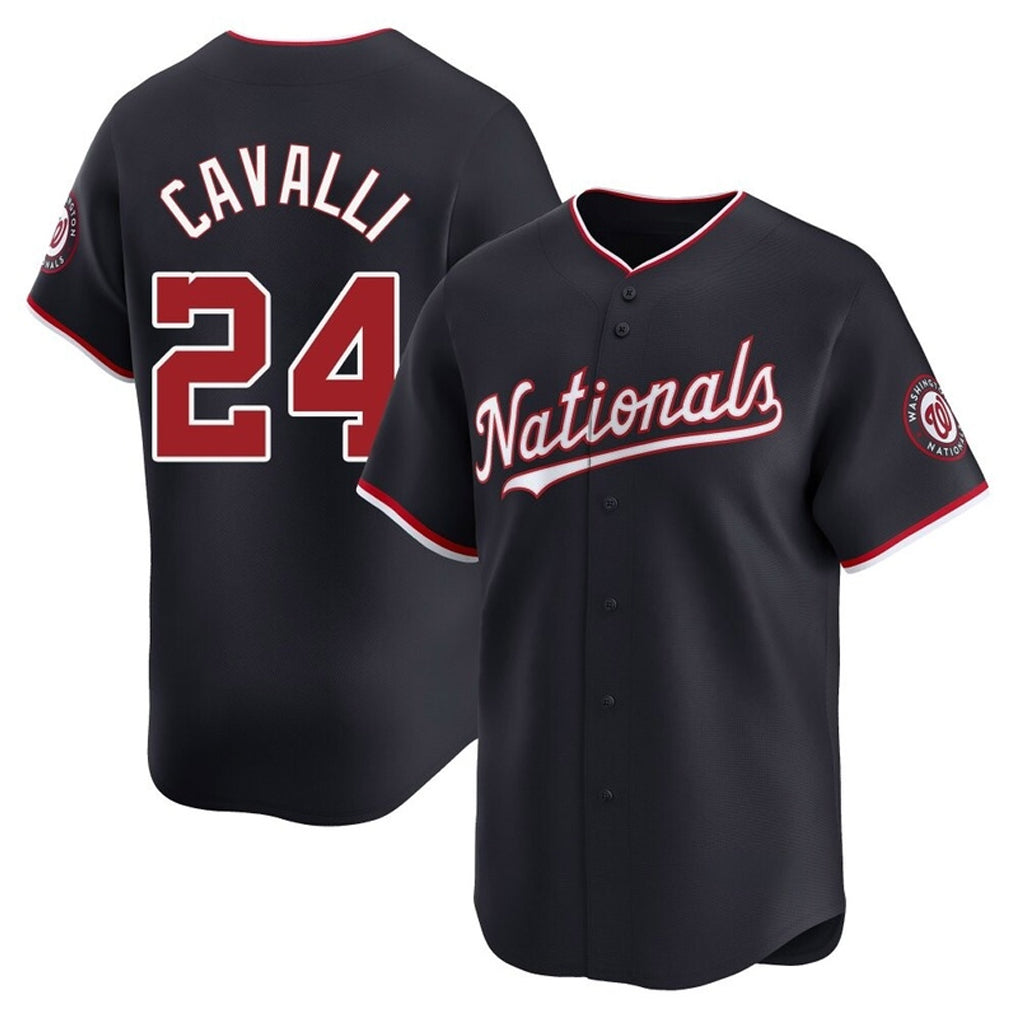Jamed W.Nationals #24 Cade Cavalli Player Navy Alternate Limited Replica Jerseys
