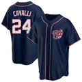 Jamed W.Nationals #24 Cade Cavalli Player Navy Blue Replica Game Stitched Jerseys