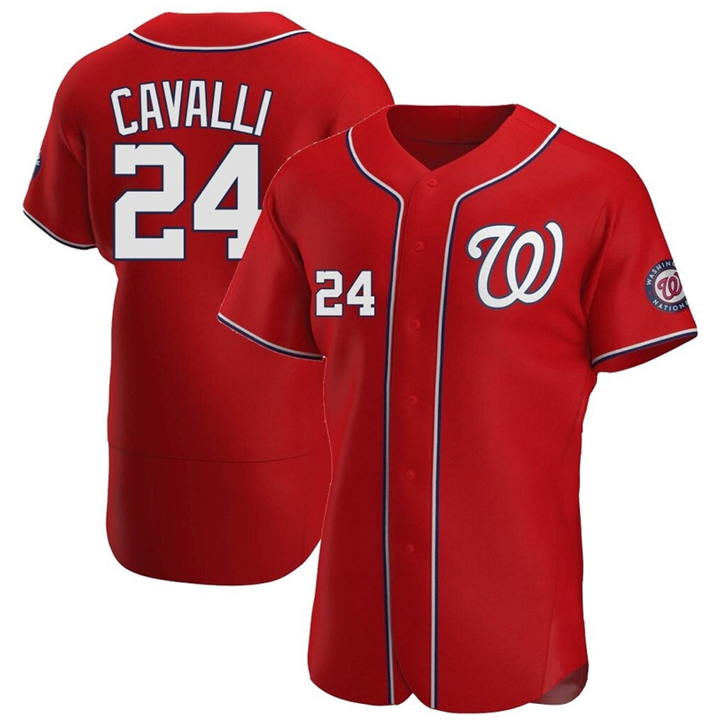 Jamed W.Nationals #24 Cade Cavalli Player Red Alternate Elite Stitched Jerseys