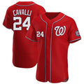 Jamed W.Nationals #24 Cade Cavalli Player Red Alternate Elite Stitched Jerseys