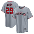 Jamed W.Nationals #29 James Wood Player Gray Road Replica Stitched Jerseys