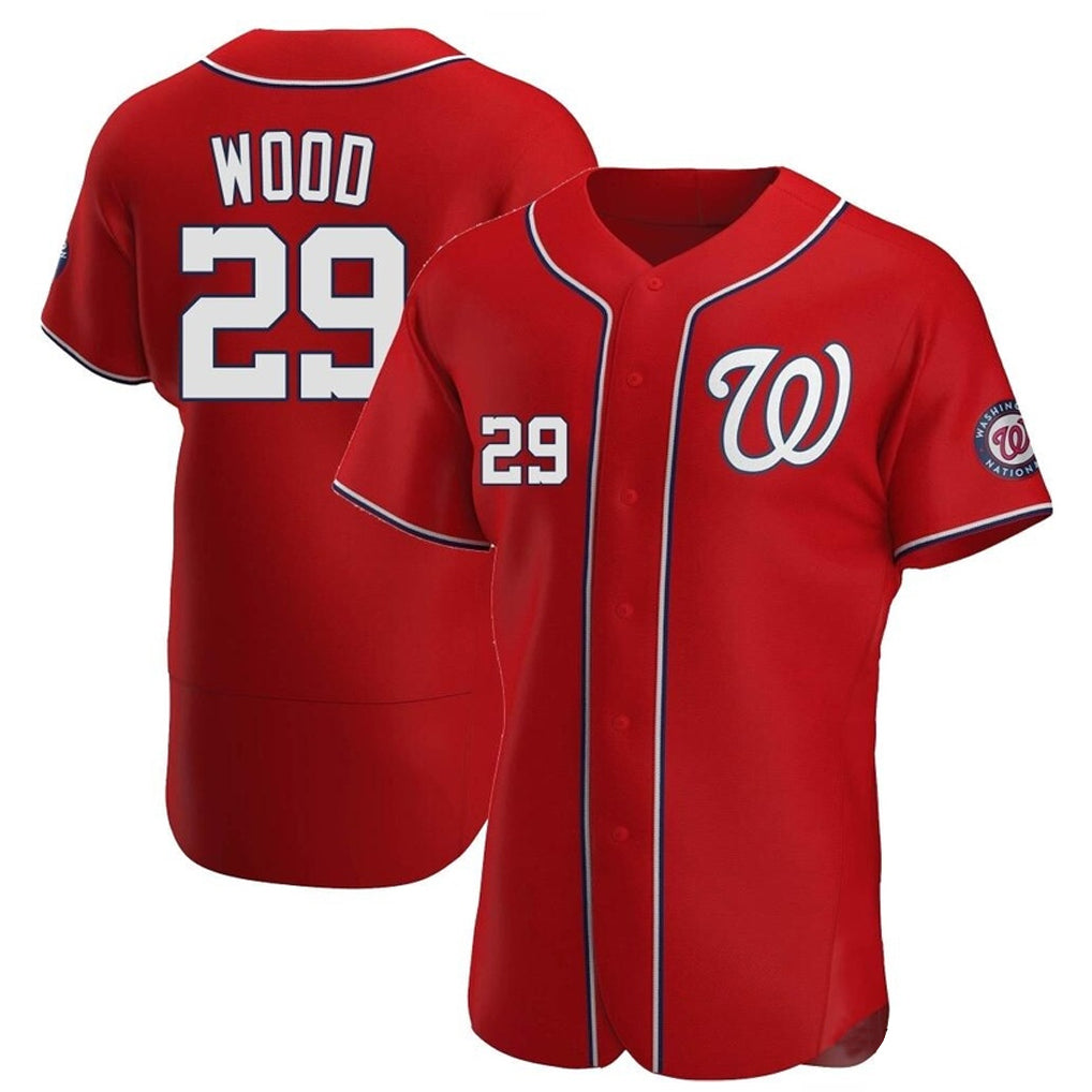 Jamed W.Nationals #29 James Wood Player Red Alternate Elite Stitched Jerseys