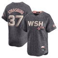 Jamed W.Nationals #37 Stephen Strasburg Player Gray City Connect Stitched Jerseys