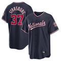 Jamed W.Nationals #37 Stephen Strasburg Player Navy Replica Stitched Jerseys