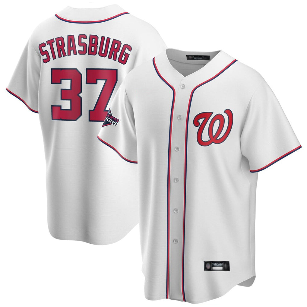 Jamed W.Nationals #37 Stephen Strasburg Player White Game Stitched Jerseys