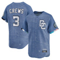 Jamed W.Nationals #3 Dylan Crews Player Blue Limited City Connect Stitched Jerseys