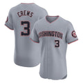 Jamed W.Nationals #3 Dylan Crews Player Gray City Connect Elite Alternate Stitched Jerseys
