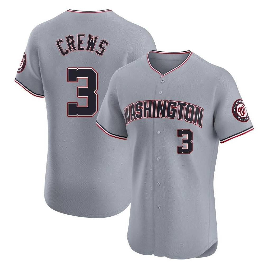 Jamed W.Nationals #3 Dylan Crews Player Gray City Connect Elite Alternate Stitched Jerseys