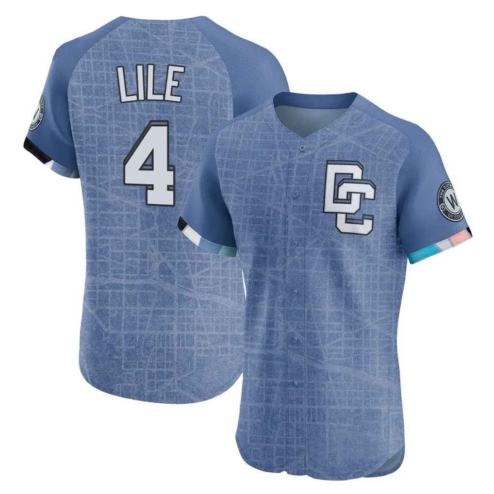 Jamed W.Nationals #4 Daylen Lile Player Blue City Connect Limited Stitched Jerseys