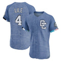Jamed W.Nationals #4 Daylen Lile Player Blue City Connect Limited Stitched Jerseys