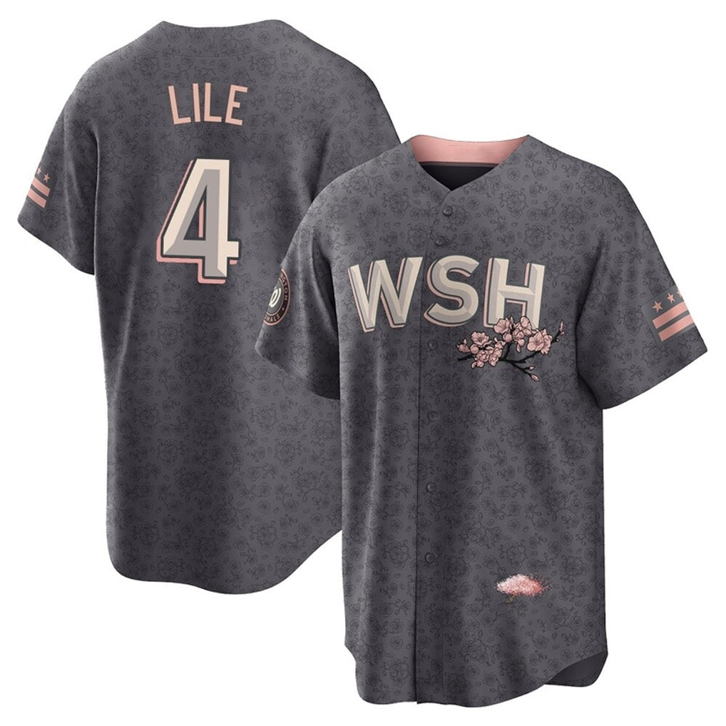 Jamed W.Nationals #4 Daylen Lile Player Charcoal City Connect Limited Stitched Jerseys