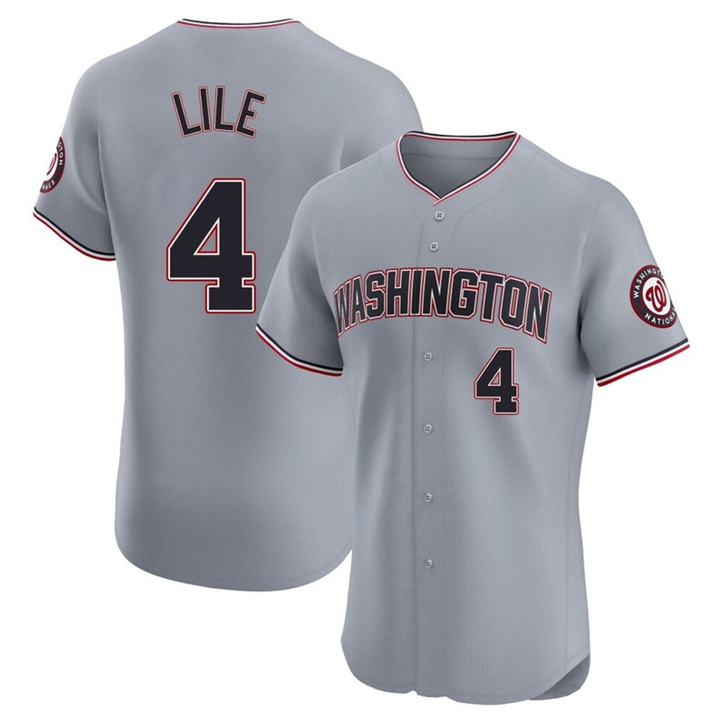 Jamed W.Nationals #4 Daylen Lile Player Gray Alternate Elite Stitched Jerseys