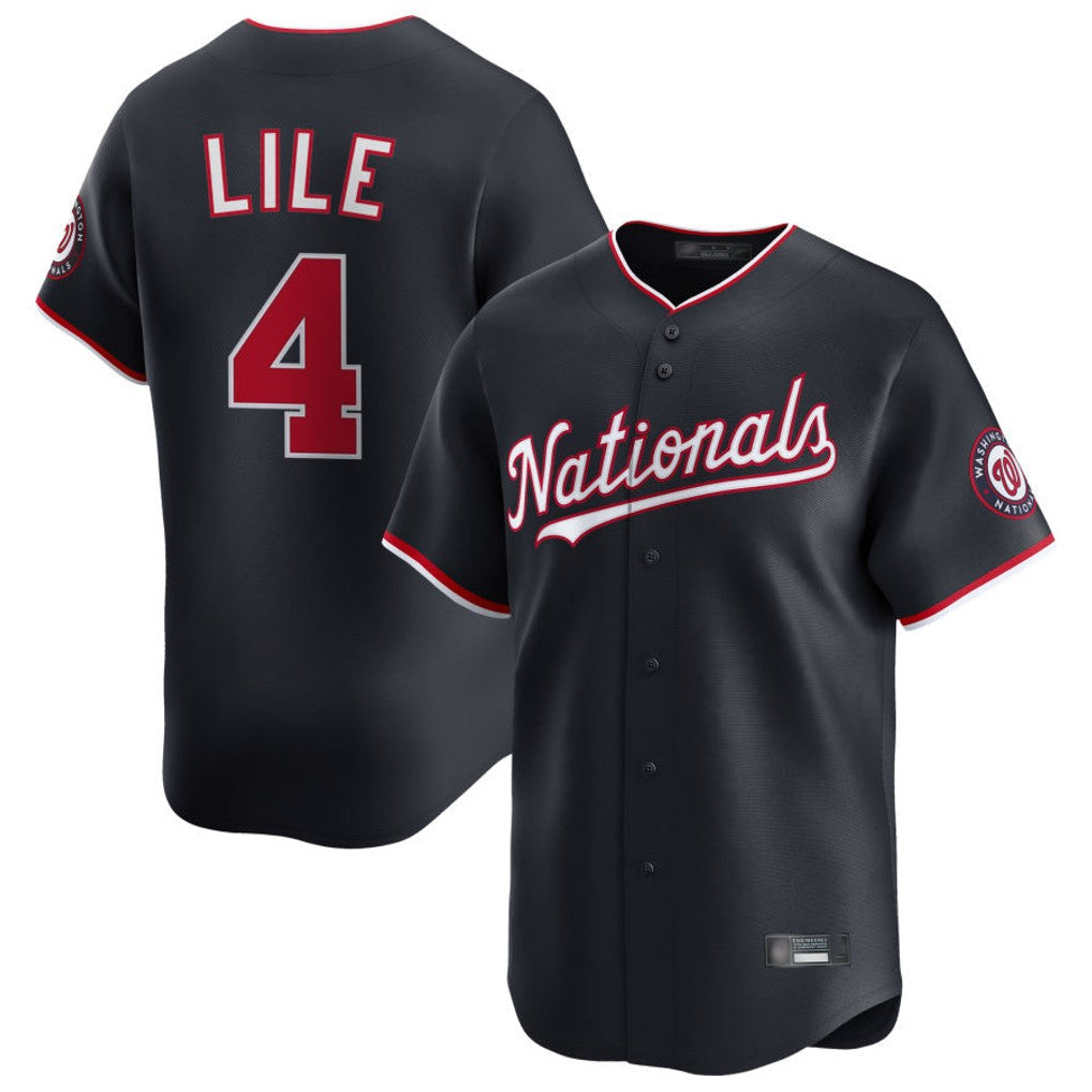 Jamed W.Nationals #4 Daylen Lile Player Navy Alternate Limited Replica Stitched Jerseys