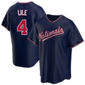 Jamed W.Nationals #4 Daylen Lile Player Navy Replica Game Stitched Jerseys