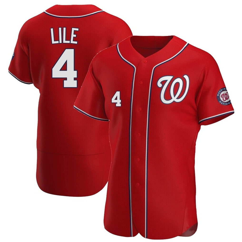 Jamed W.Nationals #4 Daylen Lile Player Red Alternate Elite Stitched Jerseys