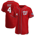 Jamed W.Nationals #4 Daylen Lile Player Red Alternate Elite Stitched Jerseys