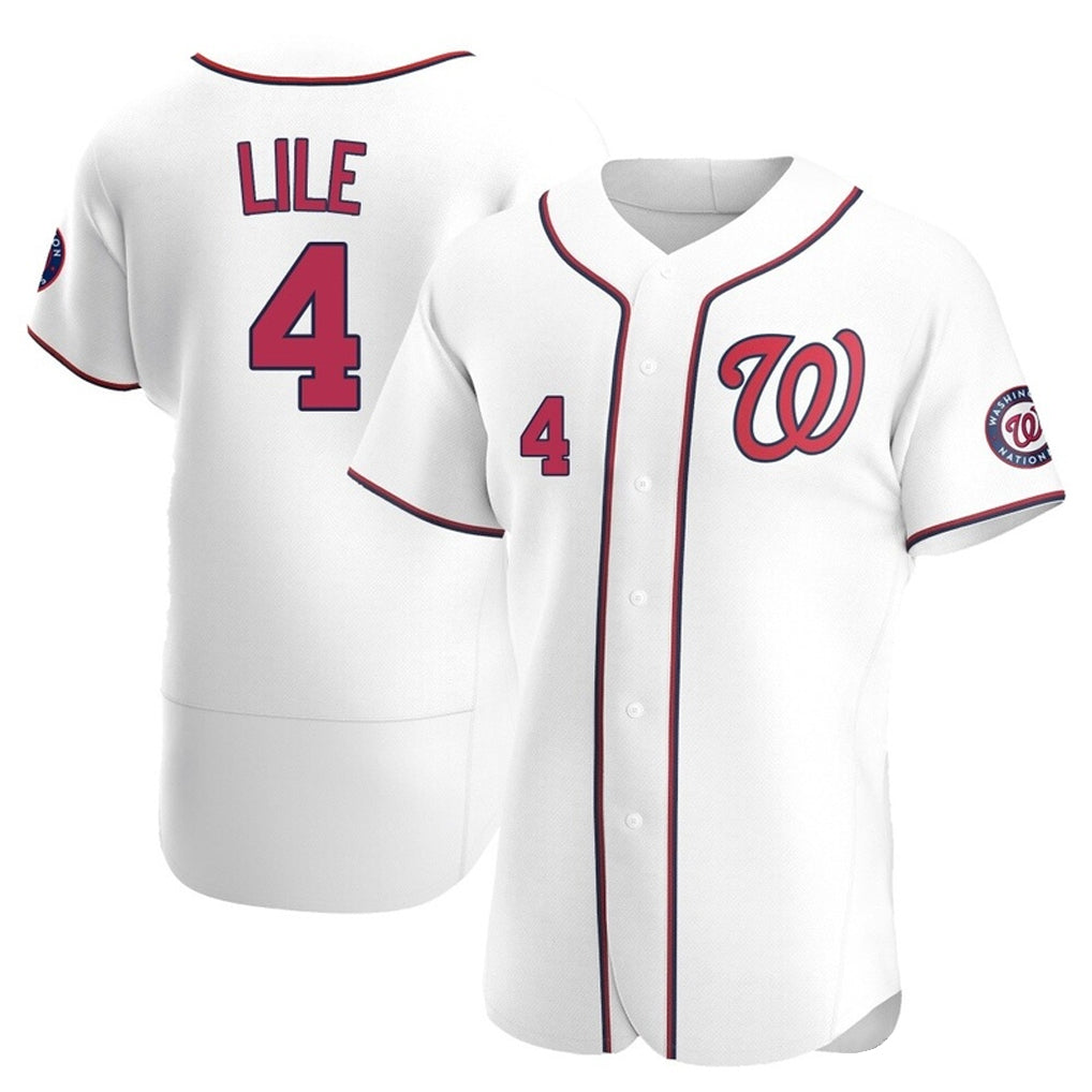 Jamed W.Nationals #4 Daylen Lile Player White Alternate Elite Stitched Jerseys